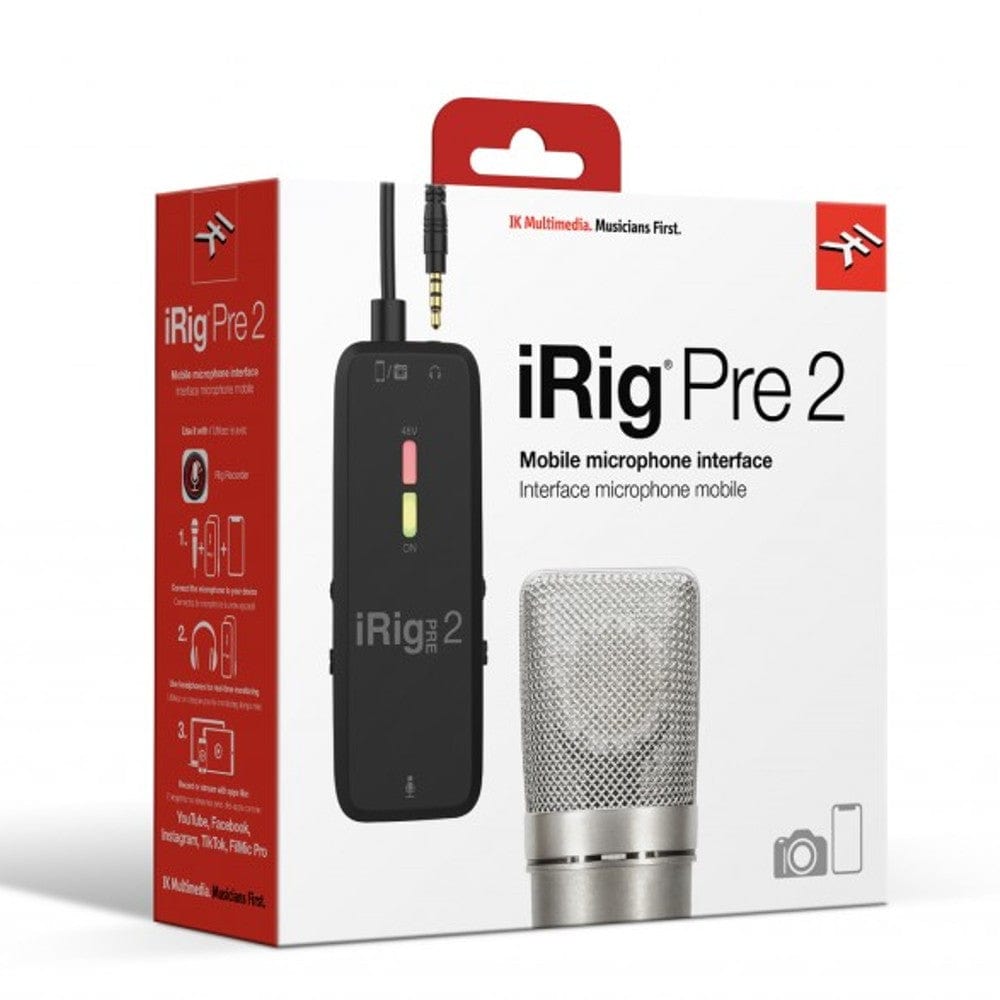 ik multimedia audio interfaces ik multimedia irig pre 2 mobile microphone interface