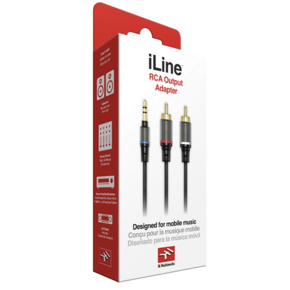 ik multimedia cables and connectors ik multimedia 59 inch rca output adapter 1/8 inch male jack to 2x 1/8 inch mono male rca jacks