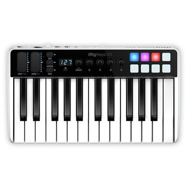 ik multimedia midi keyboards 25-key ik multimedia irig keys i/o usb controller midi keyboard with audio interface