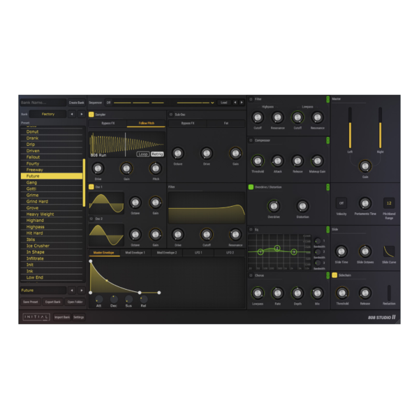 INITIAL AUDIO Virtual Instruments Initial Audio 808 Studio II: 808 Bass Synthesizer – Professional Audio Software & Plugin