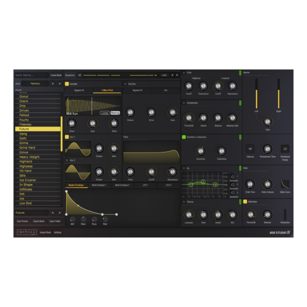 INITIAL AUDIO Virtual Instruments Initial Audio 808 Studio II: 808 Bass Synthesizer – Professional Audio Software & Plugin