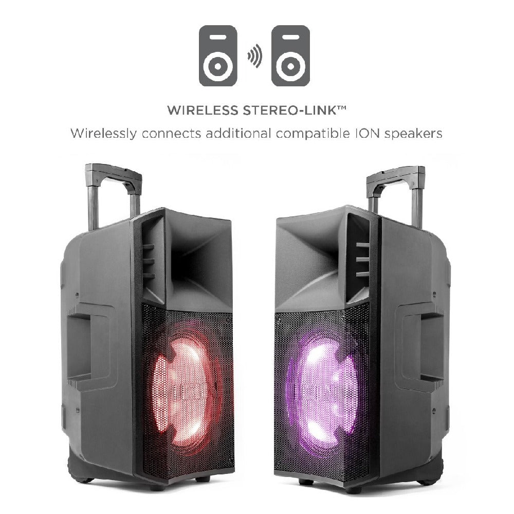Ion Audio Bluetooth Speakers ION Audio Power Glow 300 Battery Powered Bluetooth Speaker System with Light
