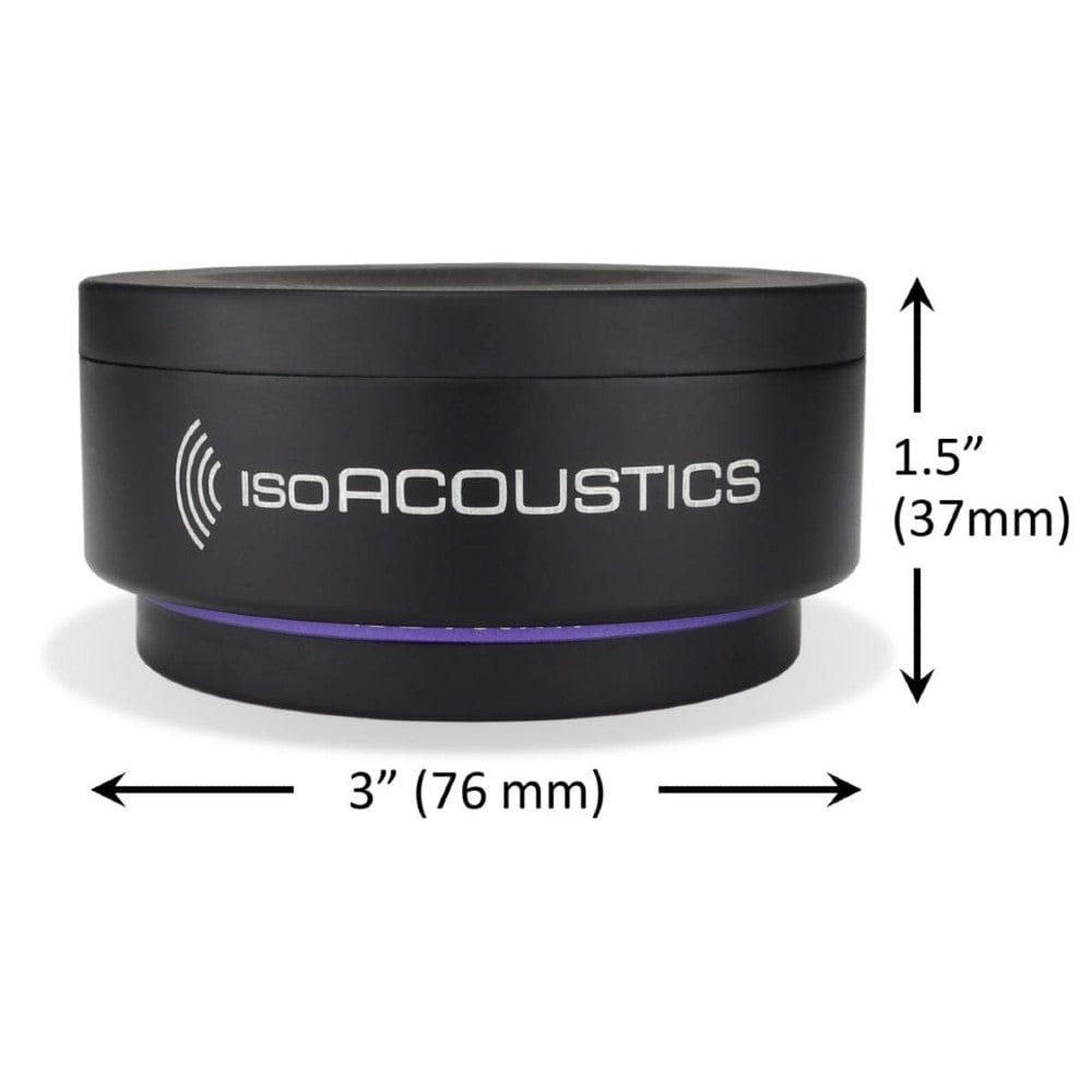 isoacoustics monitor stands black isoacoustic puck 76 iso puck series speaker vibration isolators - pack of 2