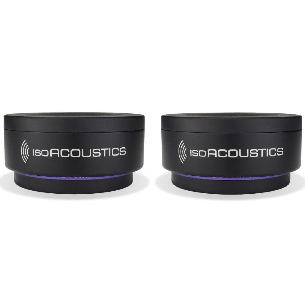 isoacoustics monitor stands black isoacoustic puck 76 iso puck series speaker vibration isolators - pack of 2