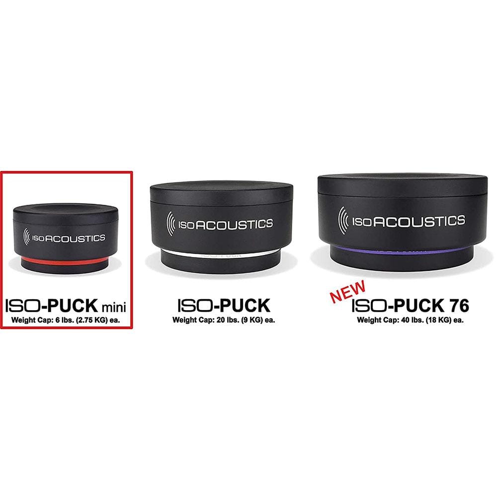 isoacoustics monitor stands isoacoustics iso puck mini isolation puck for studio monitors - pack of 8