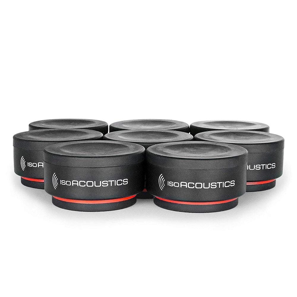isoacoustics monitor stands isoacoustics iso puck mini isolation puck for studio monitors - pack of 8