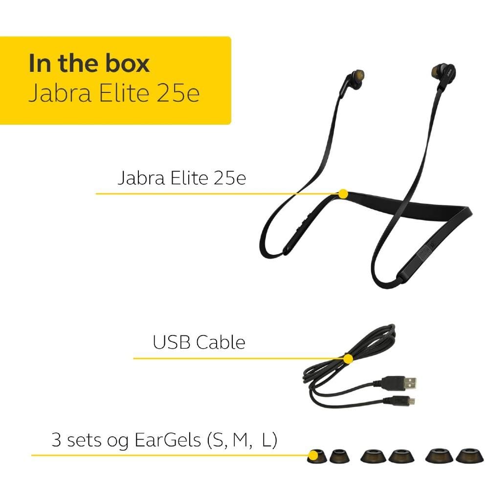 jabra in-ear neckband headphones jabra elite 25e wireless in-ear neckband headphones