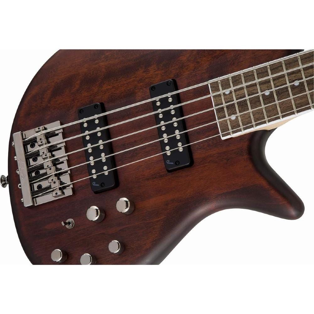 jackson bass guitars jackson js3v spectra 5-string bass guitar - walnut stain