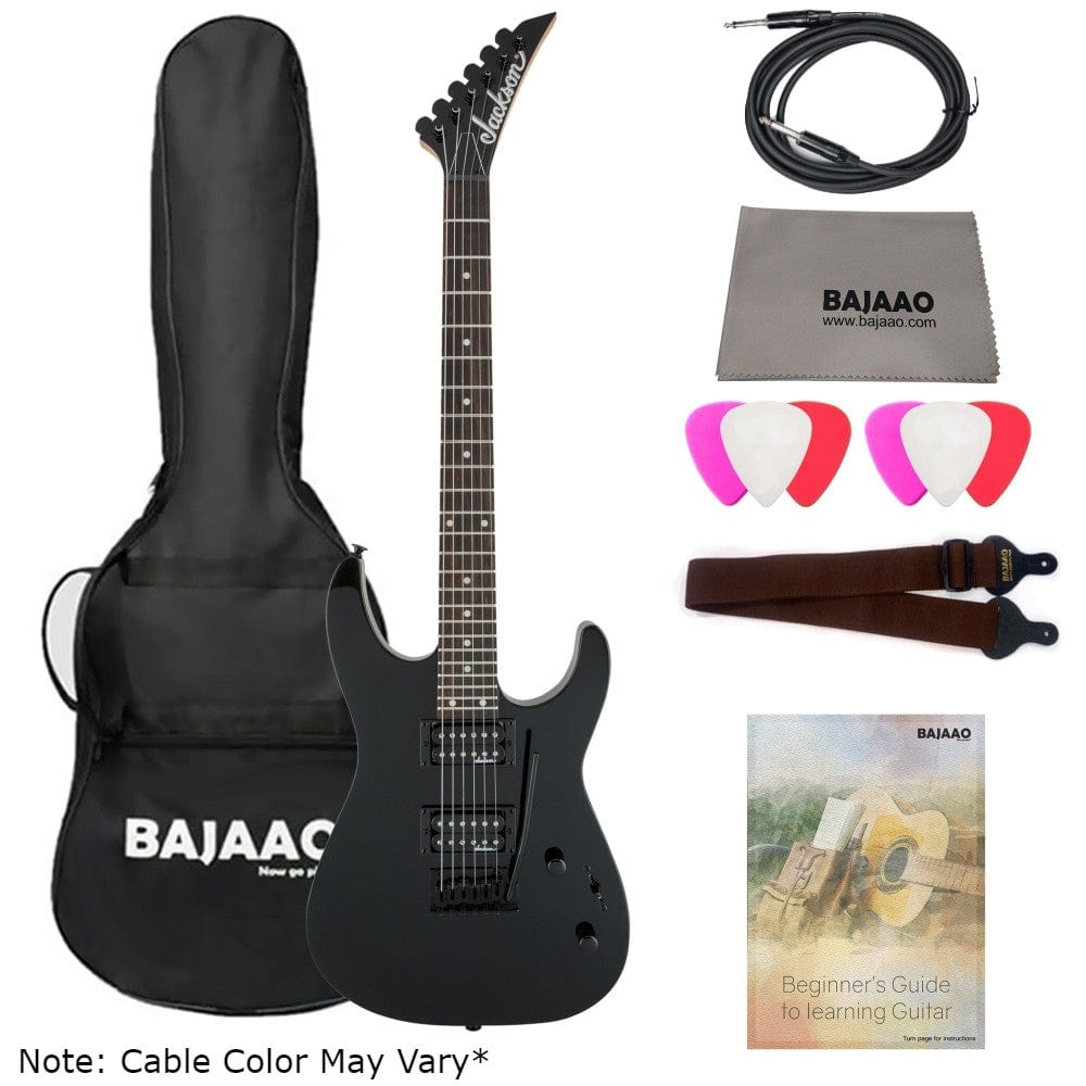 jackson electric guitars bundles gloss black jackson js12 dinky electric guitar bundle with gigbag, cable, picks, strap, cloth & ebook #color_gloss-black