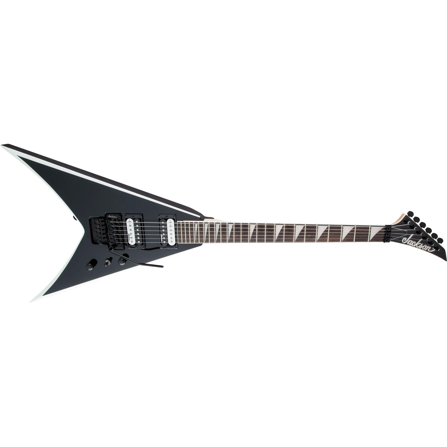 Jackson Electric Guitars Jackson JS32 King V 6 String Electric Guitar - Black with White Bevels