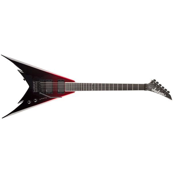 jackson electric guitars jackson pro signature phil demmel demmelition king v electric guitar, ebony fingerboard, red tide fade