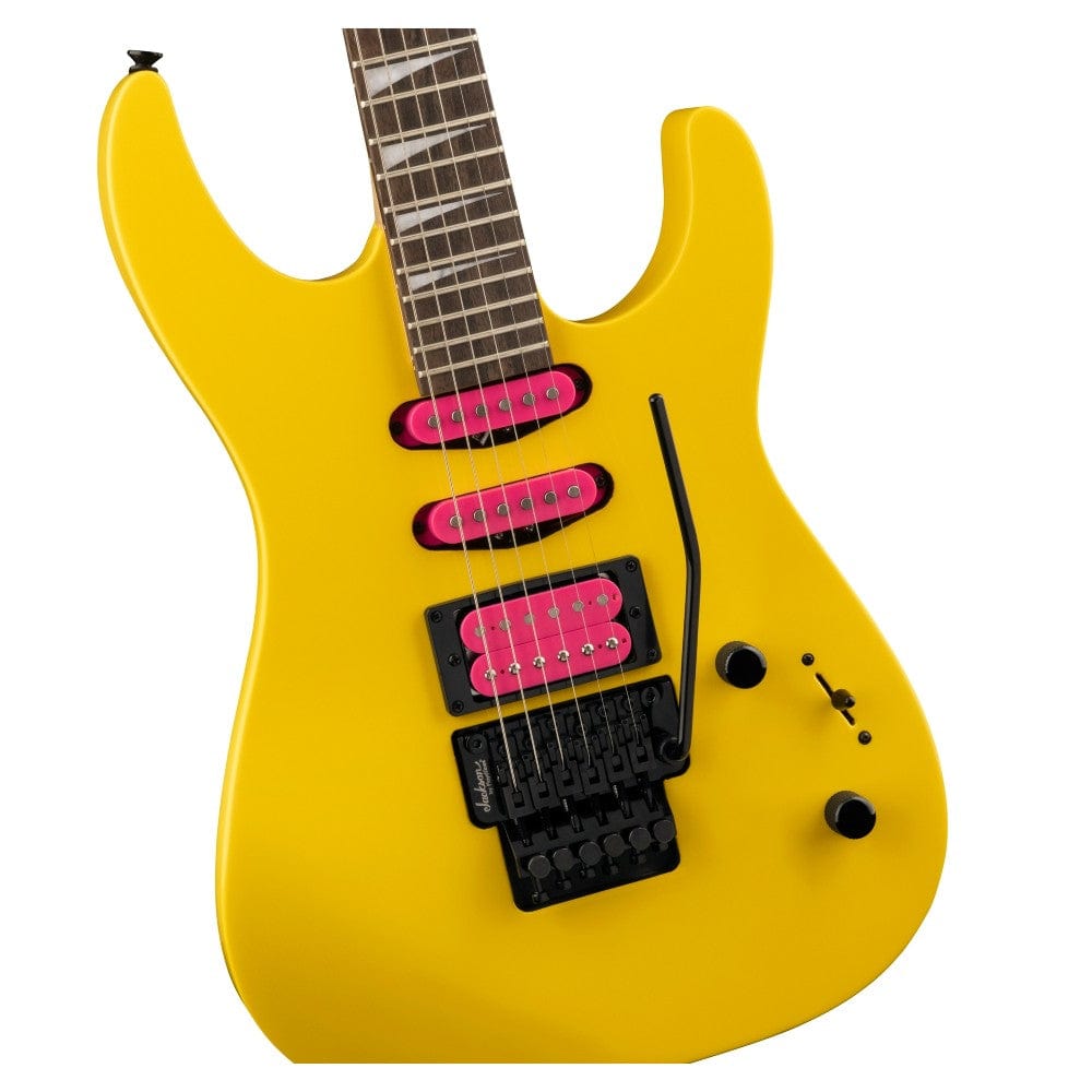 jackson electric guitars jackson x series dinky dk3xr hss 6 string electric guitar #color_caution-yellow