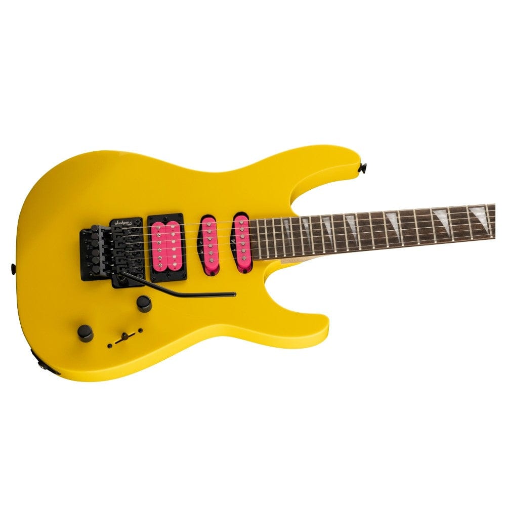 jackson electric guitars jackson x series dinky dk3xr hss 6 string electric guitar #color_caution-yellow