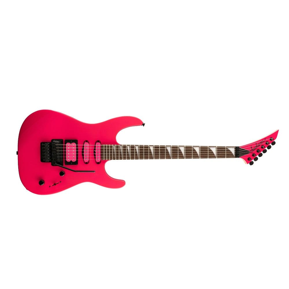 jackson electric guitars neon pink jackson x series dinky dk3xr hss 6 string electric guitar #color_neon-pink