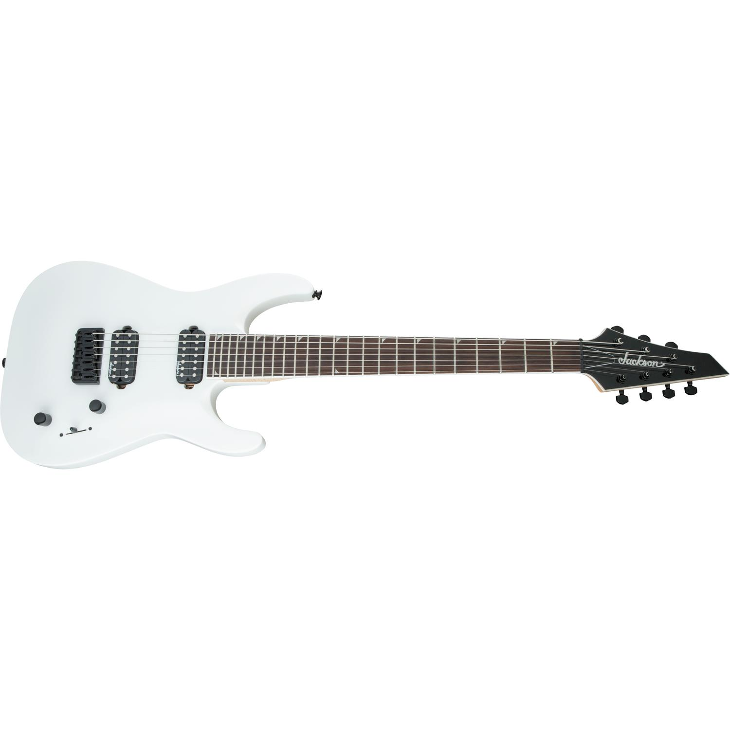 Jackson Electric Guitars Snow White Jackson JS Series Dinky Arch Top JS32-7 DKA HT 7 String Electric Guitar