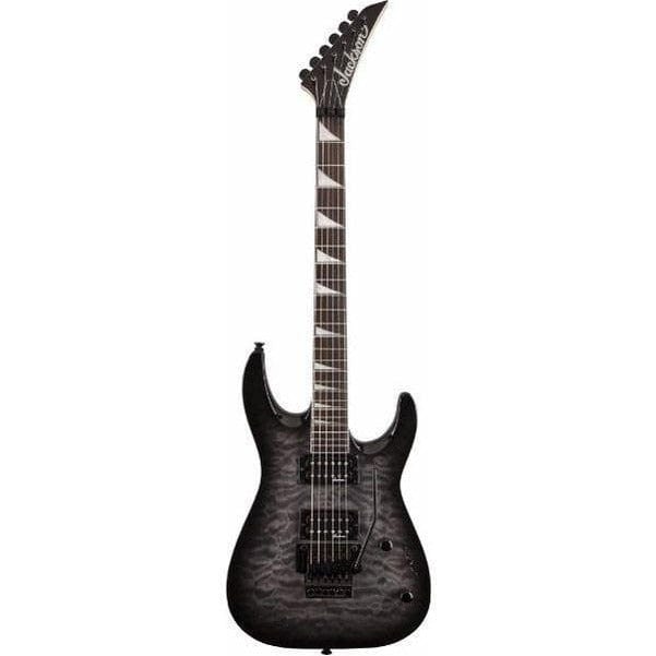 jackson electric guitars transparent black jackson js32q dinky quilt maple archtop electric guitar #color_transparent-black