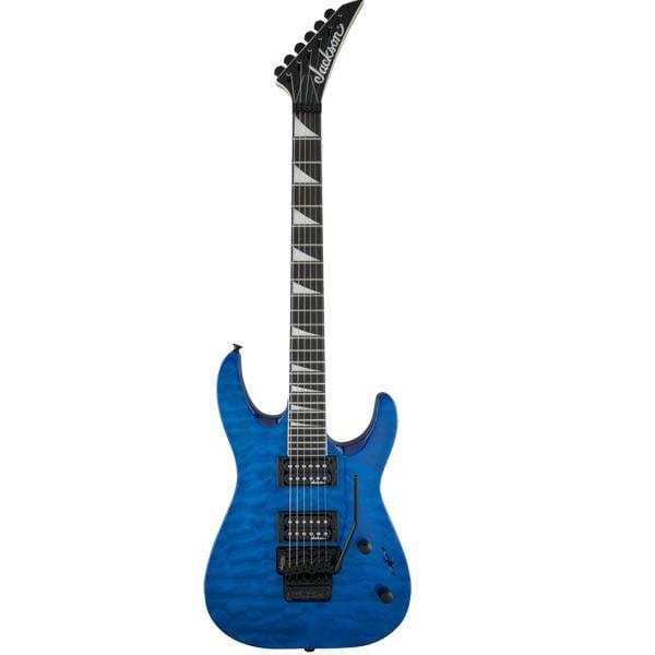 jackson electric guitars transparent blue jackson js32q dinky quilt maple archtop electric guitar #color_transparent-blue