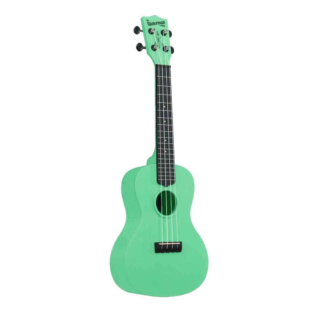 kala concert ukuleles sea foam green kala ka-wms-gn-c waterman concert ukulele with bag - sea foam green