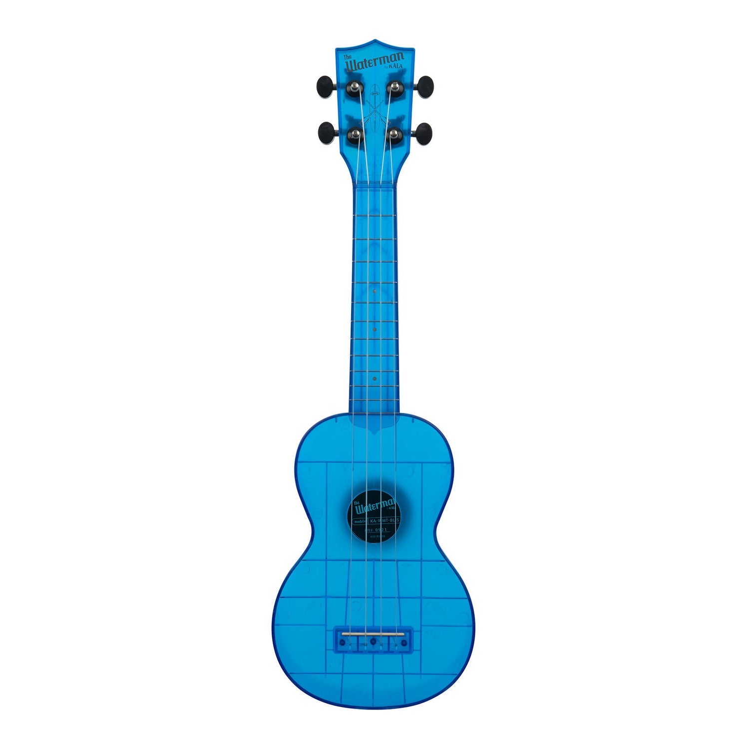 Kala Soprano Ukuleles Cobalt Blue Kala KA-WMT Transparent Waterman Soprano Ukulele with Bag