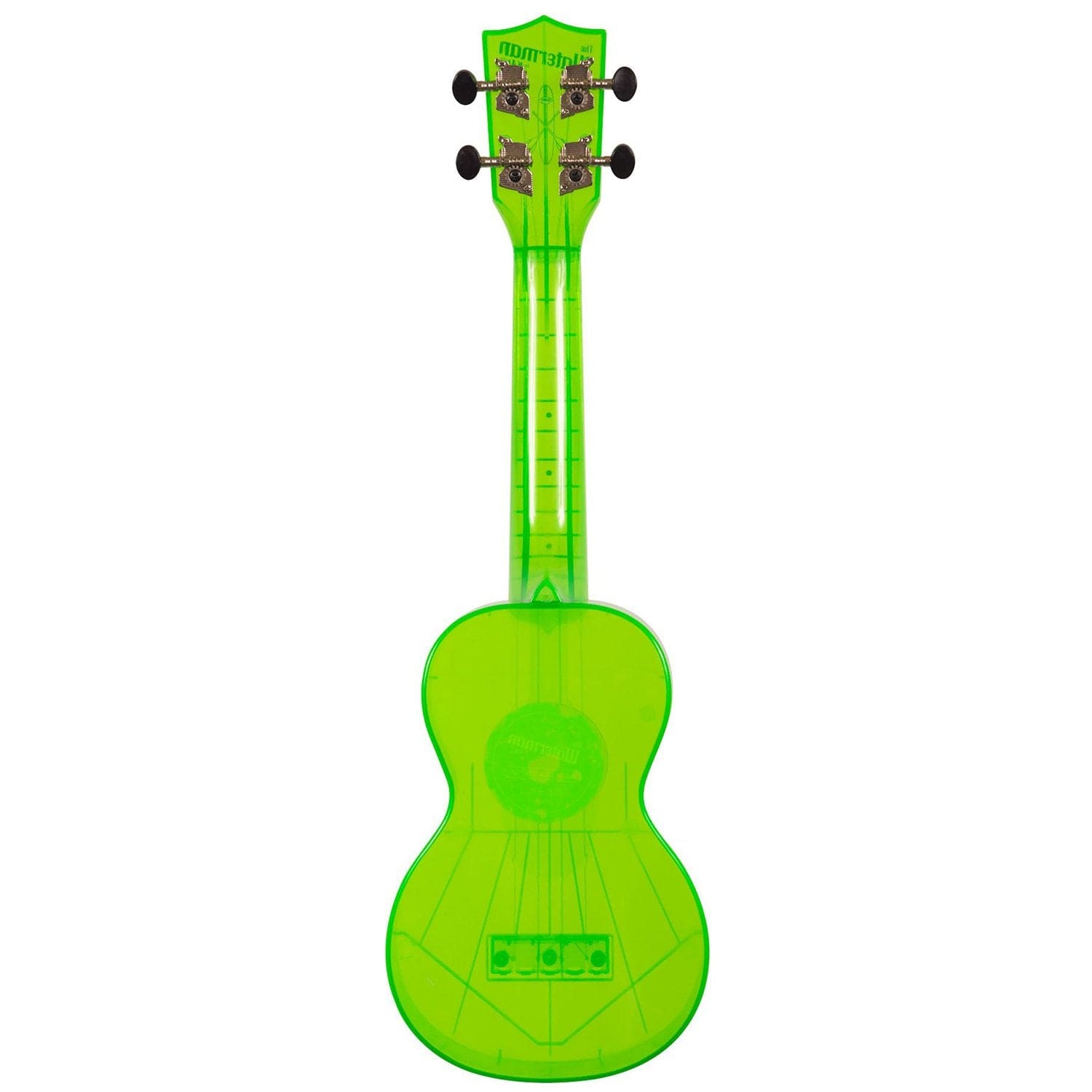 kala soprano ukuleles kala ka-swf soprano waterman ukulele with bag #color_fluorescent-sour-apple-green