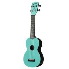 Kala Soprano Ukuleles Kala KA-SWG-BL Glow In The Dark Aqua Matte Waterman Soprano Ukulele