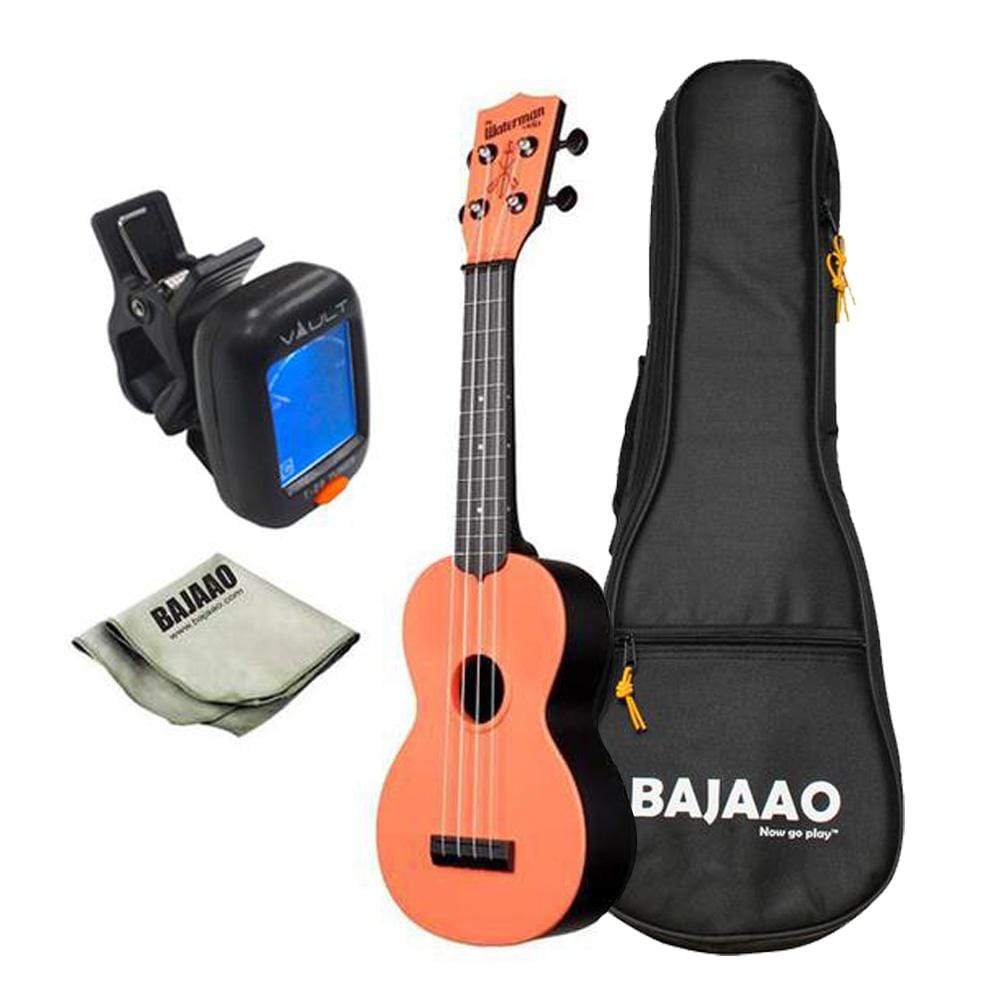 kala soprano ukuleles kala mk-swb makala waterman soprano standard ukulele - tomato red bundle