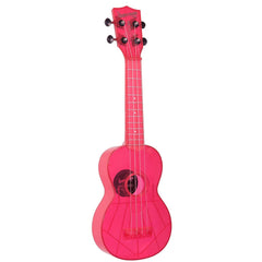 Kala Soprano Ukuleles Kala SWF-PK Soprano Waterman Ukulele - Fluorescent Watermelon Pink