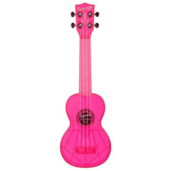 Kala Soprano Ukuleles Kala SWF-PK Soprano Waterman Ukulele - Fluorescent Watermelon Pink