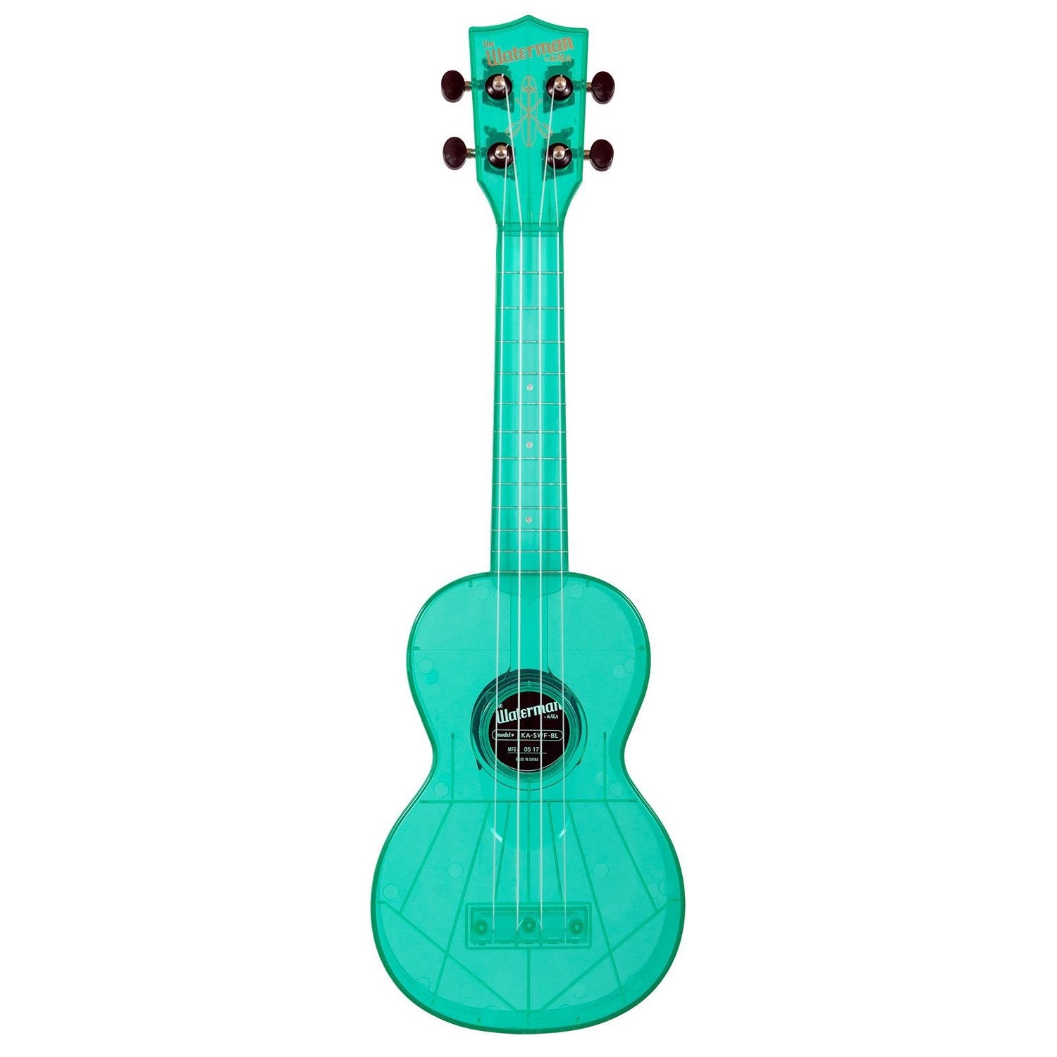 kala soprano ukuleles kala waterman swf-bl soprano fluorescent blue ukulele