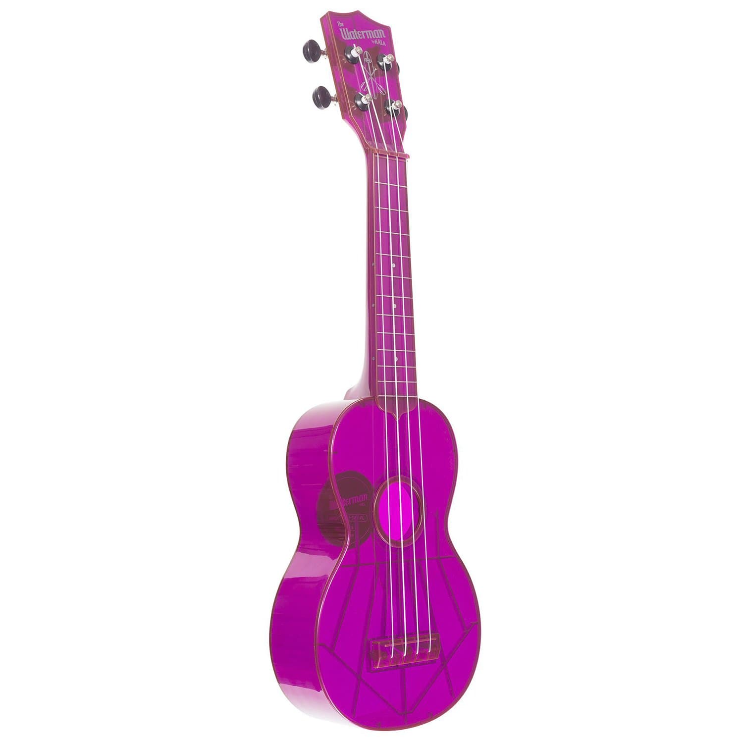 kala soprano ukuleles kala waterman swf-pl soprano fluorescent purple grape ukulele