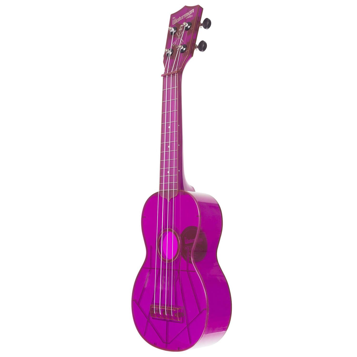 kala soprano ukuleles kala waterman swf-pl soprano fluorescent purple grape ukulele
