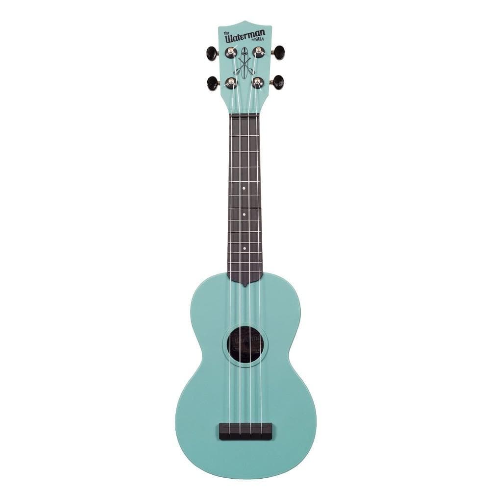 kala soprano ukuleles kala waterman swg-bl soprano glow-in-the-dark blue ukulele