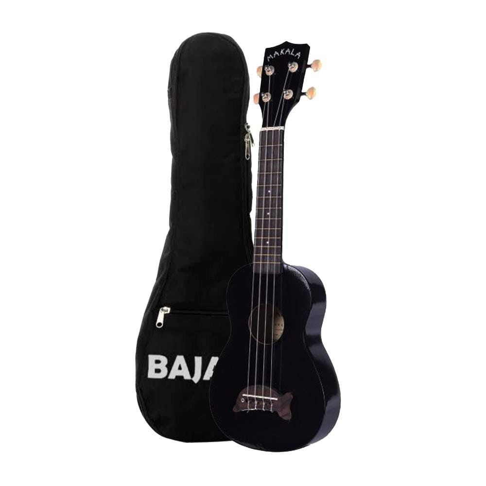 kala ukulele bundles black kala mk-sd makala soprano ukulele with bajaao ub-s gig bag #color_black