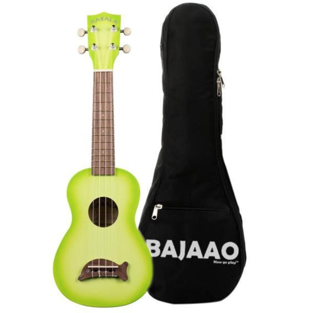 kala ukulele bundles green apple burst kala mk-sd makala soprano ukulele with bajaao ub-s gig bag #color_green-apple-burst