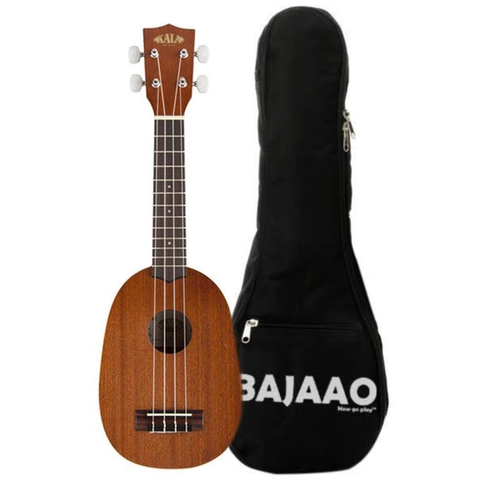 kala ukulele bundles kala ka-p mahogany pineapple soprano ukulele with bajaao ub-s gig bag