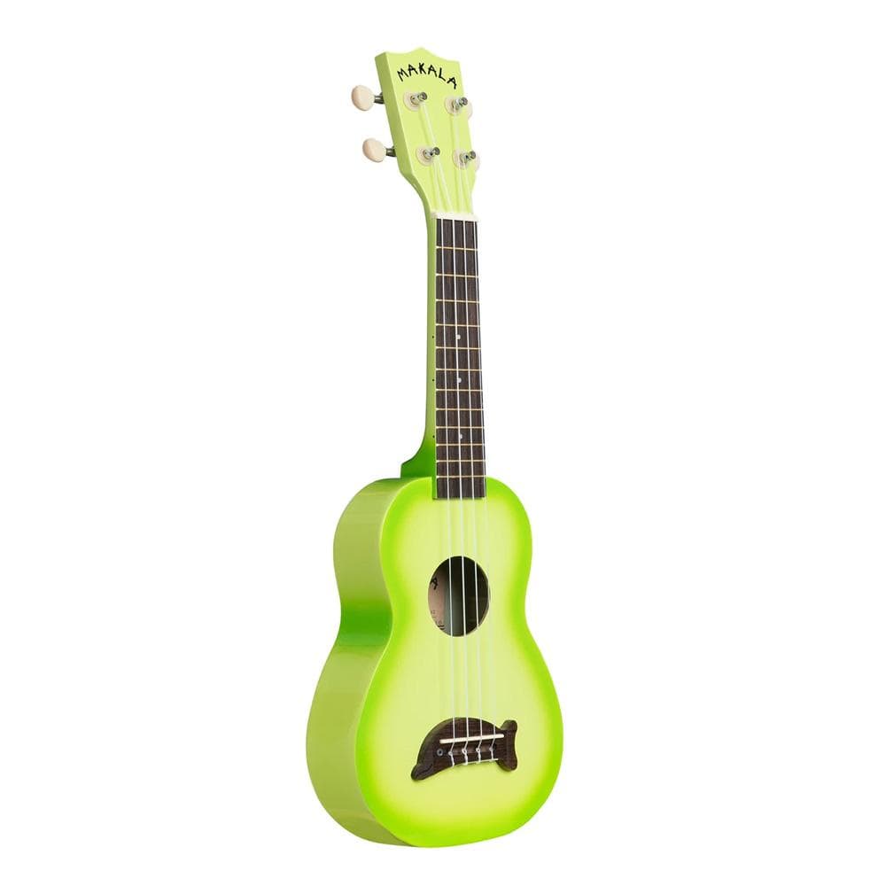 kala ukulele bundles kala mk-sd makala soprano ukulele with bajaao ub-s gig bag #color_green-burst