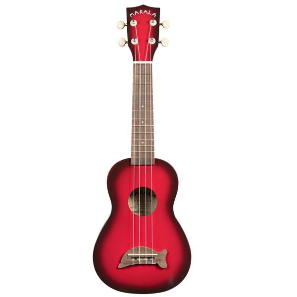 kala ukulele bundles kala mk-sd makala soprano ukulele with bajaao ub-s gig bag #color_red-burst