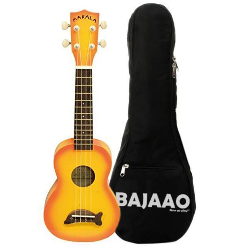 kala ukulele bundles orange burst kala mk-sd makala soprano ukulele with bajaao ub-s gig bag #color_orange-burst