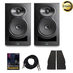 Kali Audio Monitor Speaker Bundles Black Kali Audio LP-6 2nd Wave Lone Pine Series 6.5" Active Studio Monitor with Isolation Pads, Cables, and Ebook - Pair