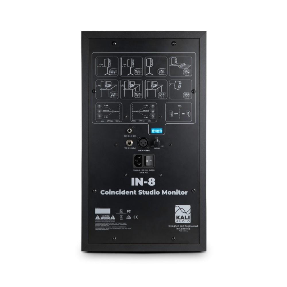 kali audio monitor speakers kali audio in-8 8 inch 3 way coincident studio monitor- black - pair
