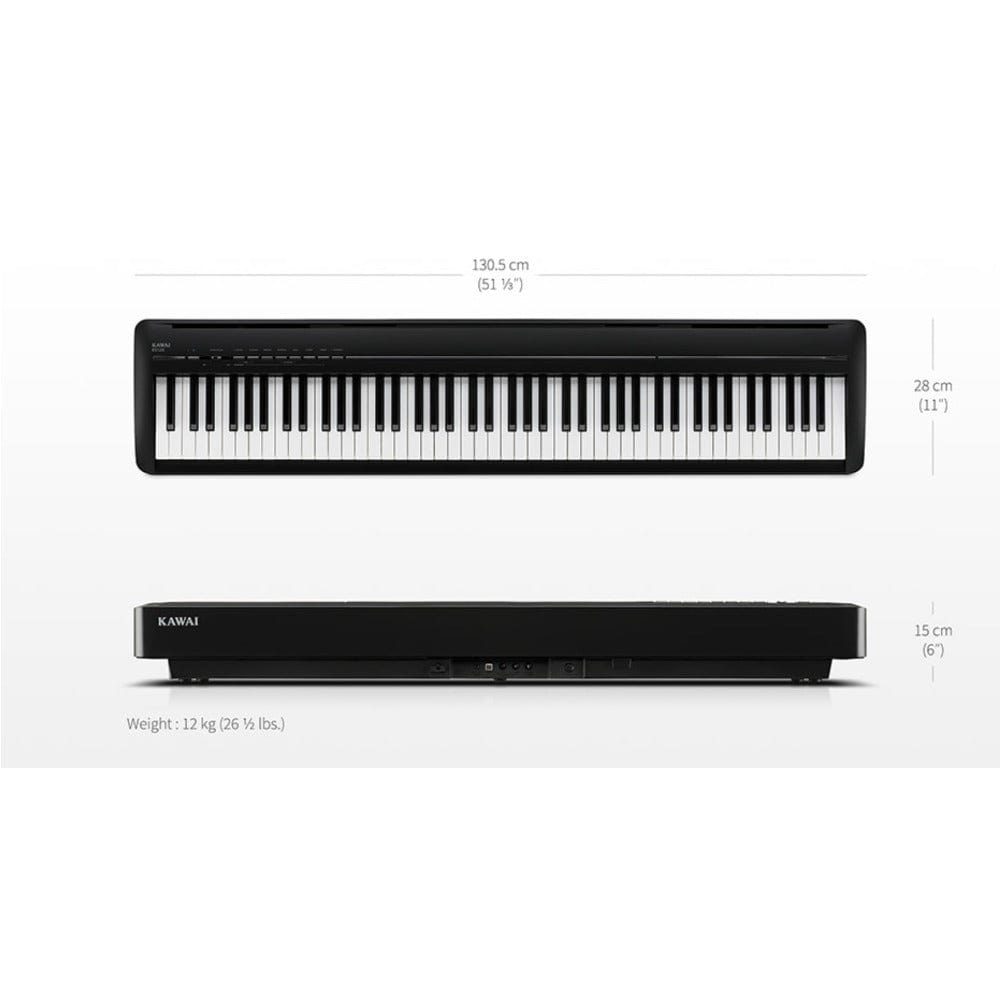 kawai digital pianos kawai es120 88-key portable digital piano with speaker - black