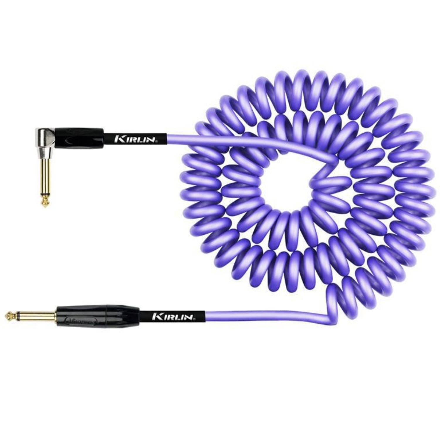 Kirlin Instrument Cables Purple Kirlin R Angle Premium 10M Coil Instrument Cable