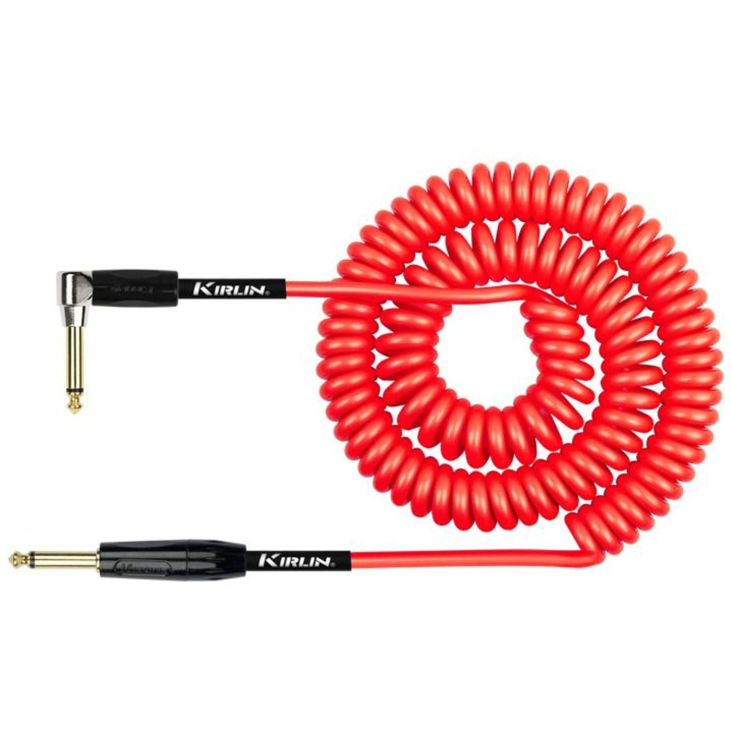 Kirlin Instrument Cables Red Kirlin R Angle Premium 10M Coil Instrument Cable