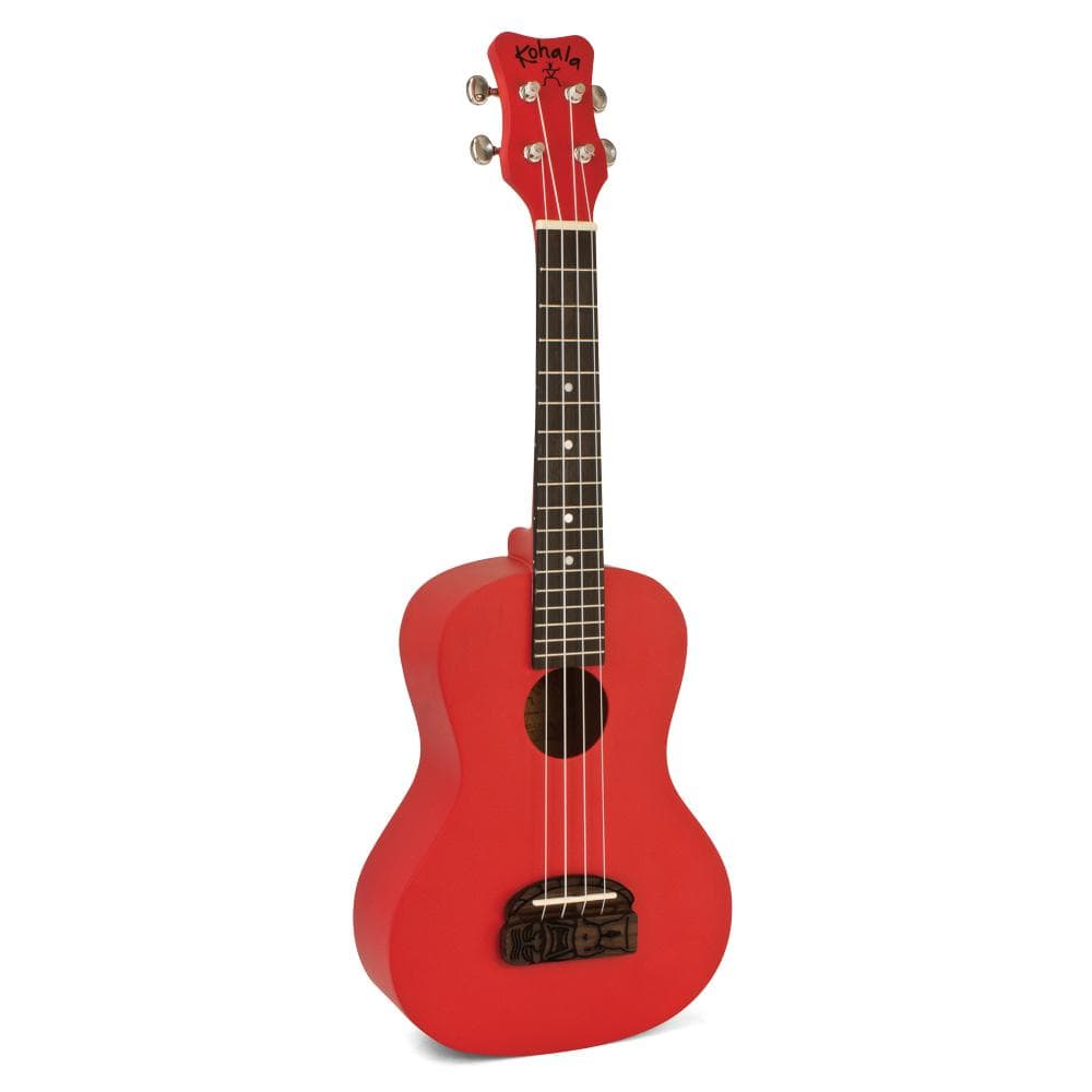 kohala soprano ukuleles satin red kohala kt tiki uke soprano ukulele #color_satin-red