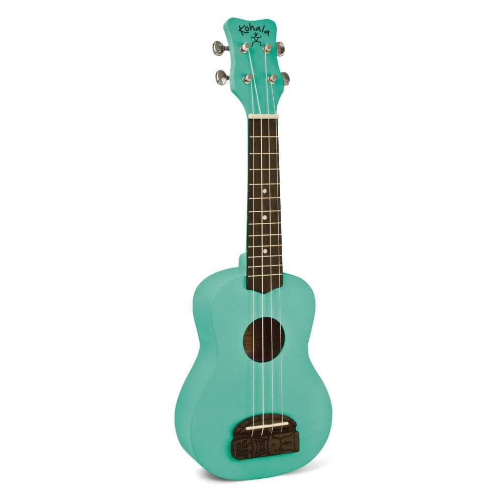 kohala soprano ukuleles satin seafoam green kohala kt tiki uke soprano ukulele #color_satin-seafoam-green