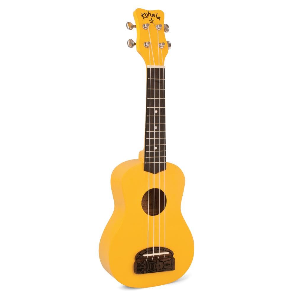 kohala soprano ukuleles satin yellow kohala kt tiki uke soprano ukulele #color_satin-yellow