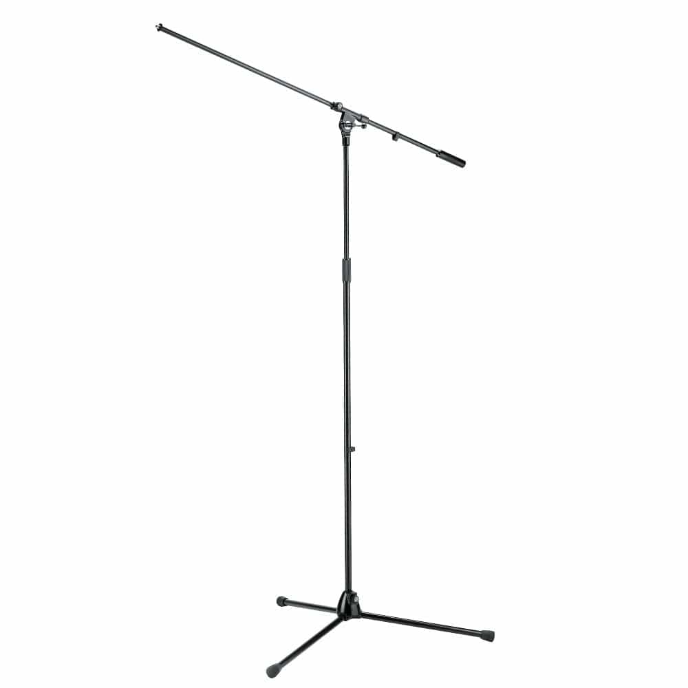 konig & meyer microphone stands black konig & meyer 21021-300-55 overhead microphone stand with boom arm - black