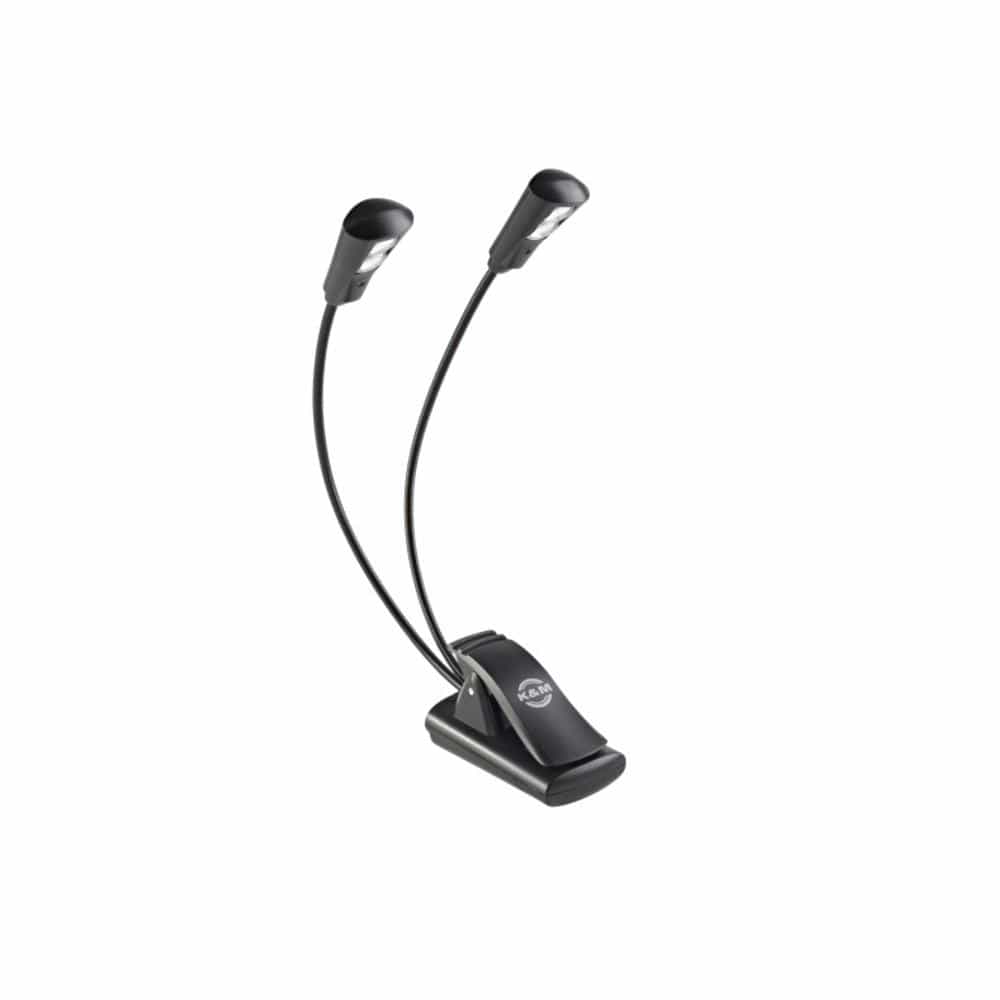 konig & meyer music stands konig & meyer 12244 000 55 double 2 led music stand flexlight