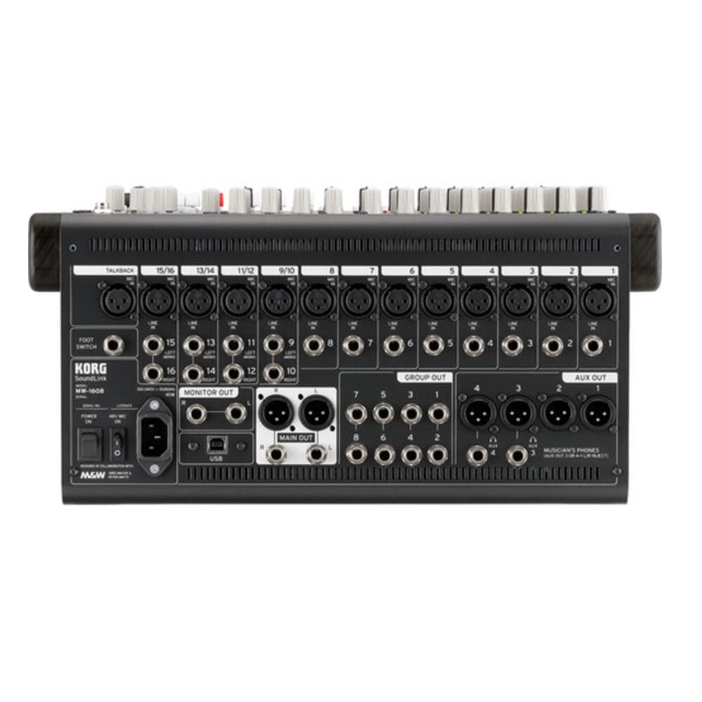 korg digital mixers korg mw-1608 16x8x2 hybrid analog / digital mixer- black
