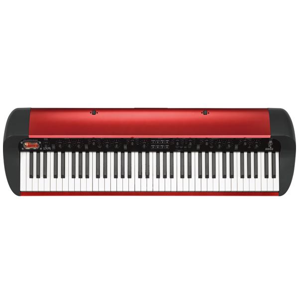korg digital pianos metallic red korg sv-1 73-key stage vintage digital piano #color_metallic-red